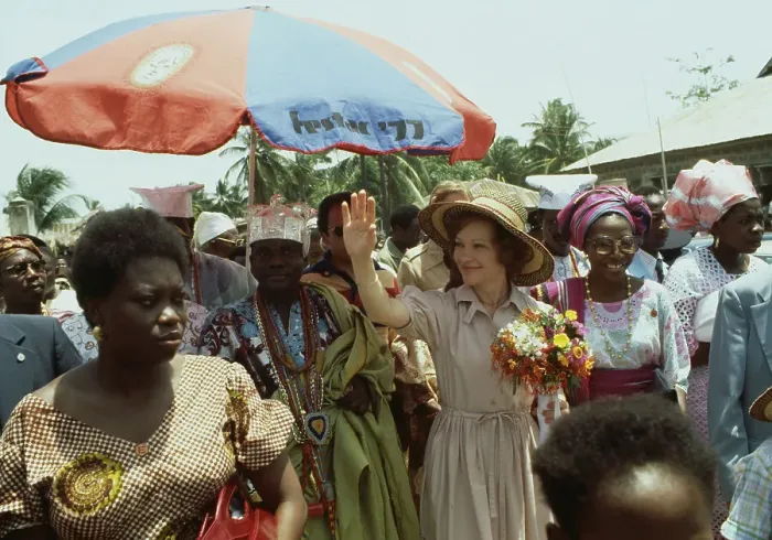 Framed Print : Rosalynn Carter In Nigeria Framed Print : Rosalynn Carter In Nigeria