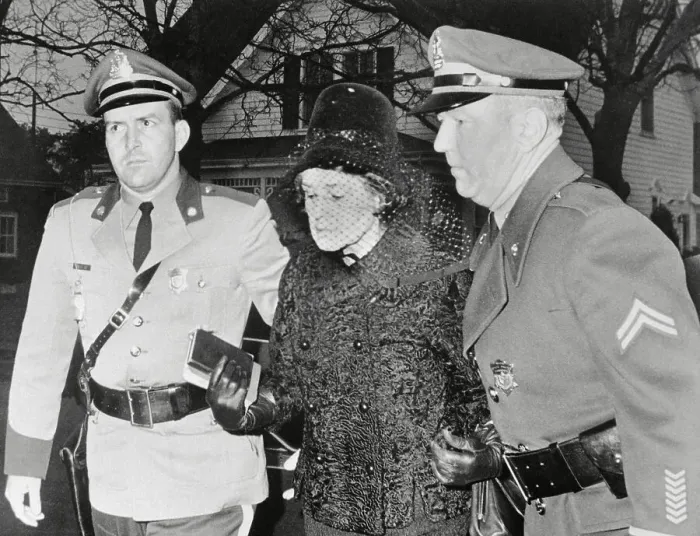 Framed Print : Rose Kennedy Being Walked to Car by State Officials Framed Print : Rose Kennedy Being Walked to Car by State Officials