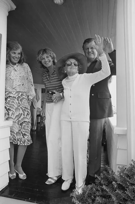 Framed Print : Rose Kennedy Waves Amongst Family Framed Print : Rose Kennedy Waves Amongst Family