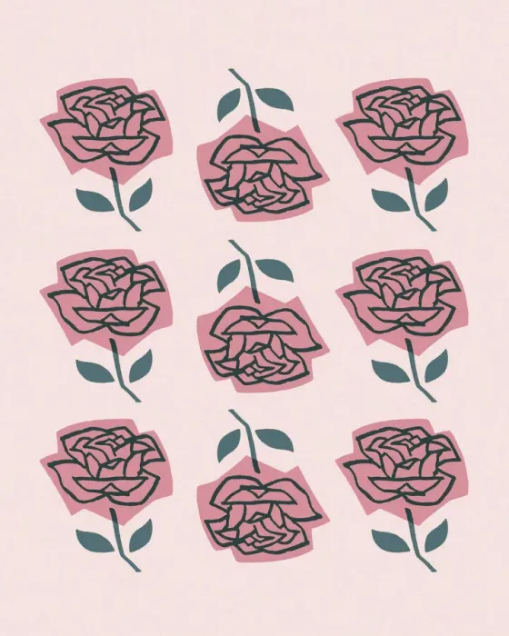 Framed Print : Rose Pattern Framed Print : Rose Pattern
