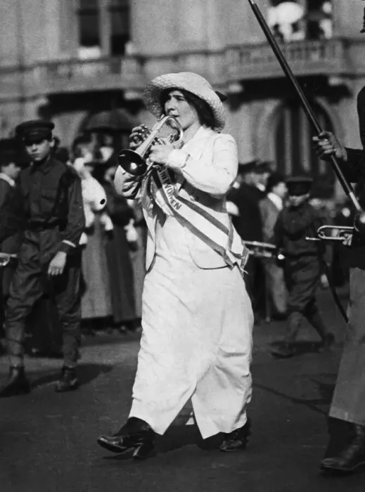 Framed Print : Rose Sanderson Leading Suffrage Parade Framed Print : Rose Sanderson Leading Suffrage Parade