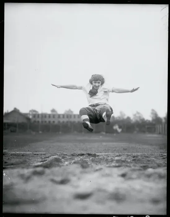 Framed Print : Rose Thiede in Running Broad Jump Framed Print : Rose Thiede in Running Broad Jump