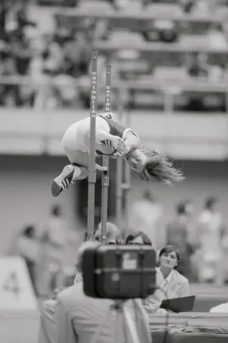 Framed Print : Rosemarie Ackermann Going over High jump Framed Print : Rosemarie Ackermann Going over High jump