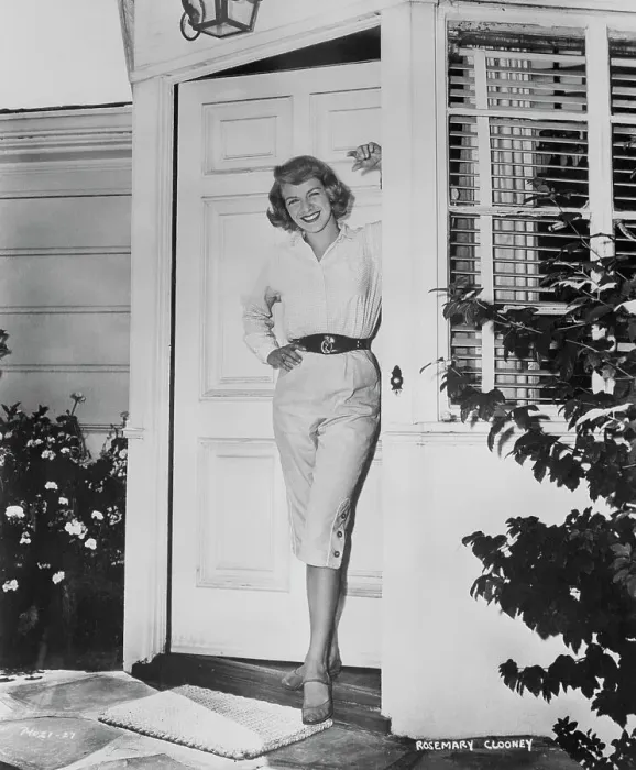 Framed Print : Rosemary Clooney Standing in Doorway of House