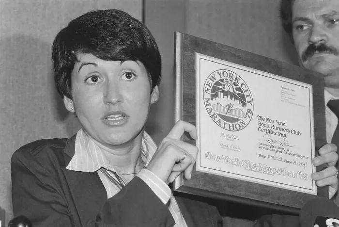 Framed Print : Rosie Ruiz Holding Certificate from NYC Marathon Framed Print : Rosie Ruiz Holding Certificate from NYC Marathon