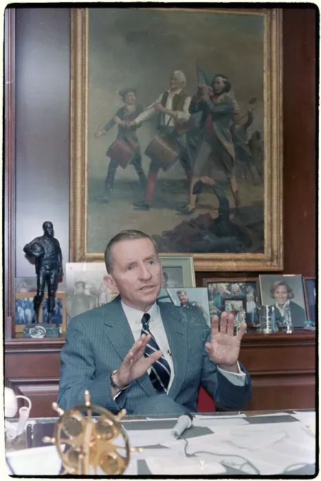Framed Print : Ross Perot Seated at Desk Framed Print : Ross Perot Seated at Desk