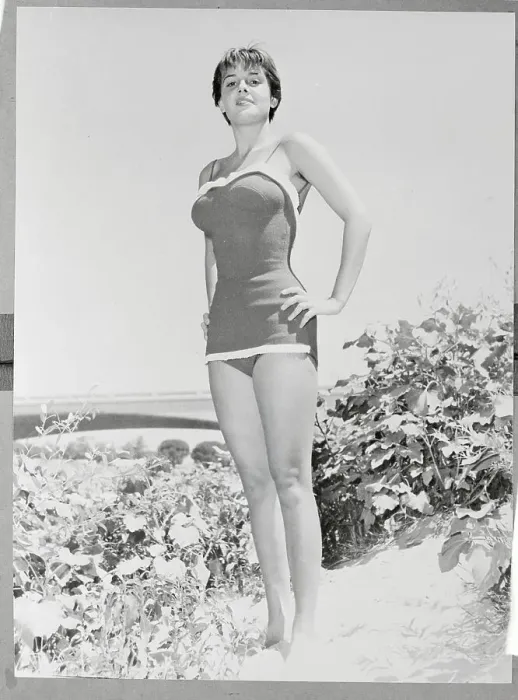 Framed Print : Rossana Podesta Posing in Swim Wear Framed Print : Rossana Podesta Posing in Swim Wear