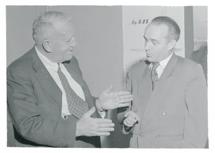 Framed Print : Roswedl Garst Talking with Ilia Emelyanov on Political Matters