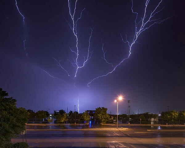 Roswell strange lightning, New Mexico. USA