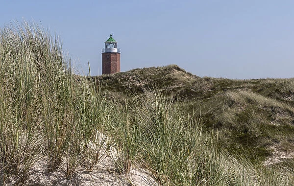 Rotes Kliff Lighthouse, near Kampen, Sylt, Schleswig-Holstein, Germany