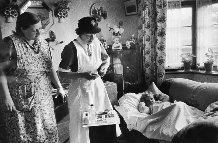 Framed Print : Rotherham Home Nurse Framed Print : Rotherham Home Nurse