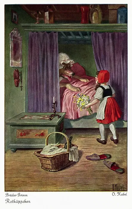 Framed Print : Rotkappchen by Otto Kubel Framed Print : Rotkappchen by Otto Kubel