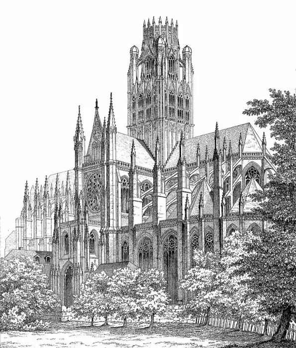 Framed Print : Rouen Cathedral, a Roman Catholic Church in Rouen, 1887, Normandy, France, Historic, digitally restored reproduction of an original 19th century original Framed Print : Rouen Cathedral, a Roman Catholic Church in Rouen, 1887, Normandy, France, Historic, digitally restored reproduction of an original 19th century original