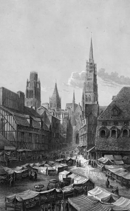 Framed Print : Rouen Market Framed Print : Rouen Market