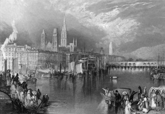 Framed Print : Rouen On The Seine Framed Print : Rouen On The Seine