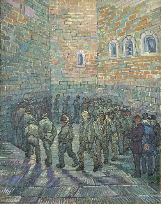 Framed Print : The Round of the Prisoners, by van Gogh Vincent, 19th Century, 1890, oil on canvas, cm 80 x 64 Framed Print : The Round of the Prisoners, by van Gogh Vincent, 19th Century, 1890, oil on canvas, cm 80 x 64