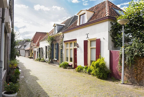 Row of beautiful houses in Doesburg