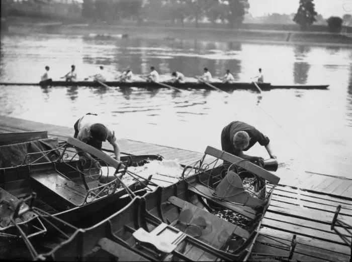 Framed Print : Row Boat Preparation Framed Print : Row Boat Preparation