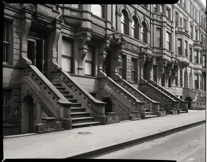 Framed Print : Row Of Brownstones In New York Framed Print : Row Of Brownstones In New York
