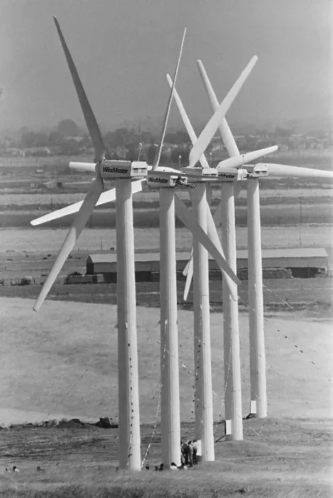 Framed Print : Row of Wind Turbines at Wind Farm Framed Print : Row of Wind Turbines at Wind Farm