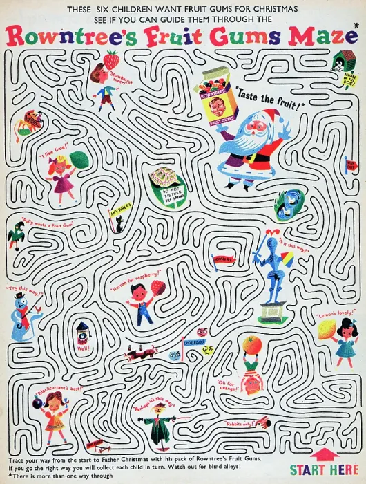 Framed Print : Rowntree's Fruit Gums Maze Framed Print : Rowntree's Fruit Gums Maze