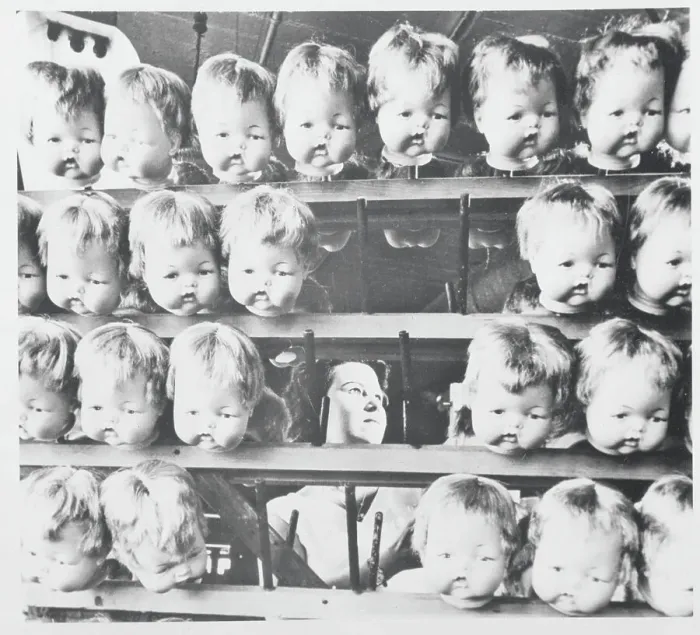 Framed Print : Rows of Doll Heads Framed Print : Rows of Doll Heads