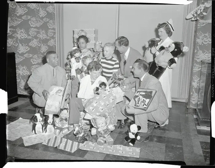 Framed Print : Roy Campanella and Associates at Toy Drive Framed Print : Roy Campanella and Associates at Toy Drive