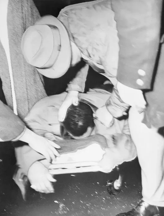 Framed Print : Roy Campanella Lying on Stretcher Framed Print : Roy Campanella Lying on Stretcher
