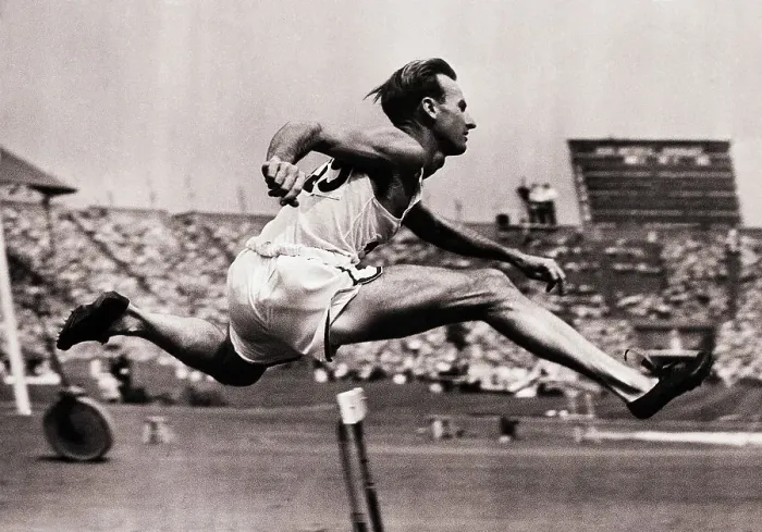 Framed Print : Roy Cochran Going Over Hurdle Framed Print : Roy Cochran Going Over Hurdle