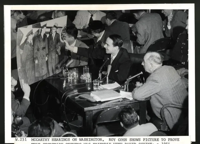 Framed Print : Roy Cohn Holding Picture During Hearing Framed Print : Roy Cohn Holding Picture During Hearing