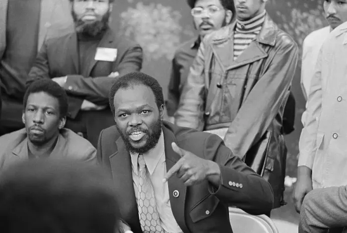 Framed Print : Roy Innis Speaking at News Conference