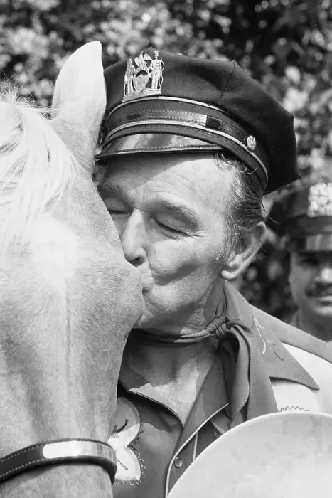 Framed Print : Roy Kissing Trigger Goodbye Framed Print : Roy Kissing Trigger Goodbye