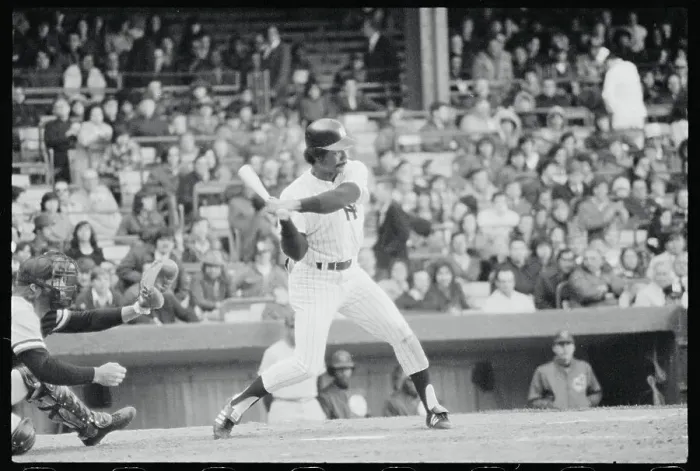 Framed Print : Roy White Batting