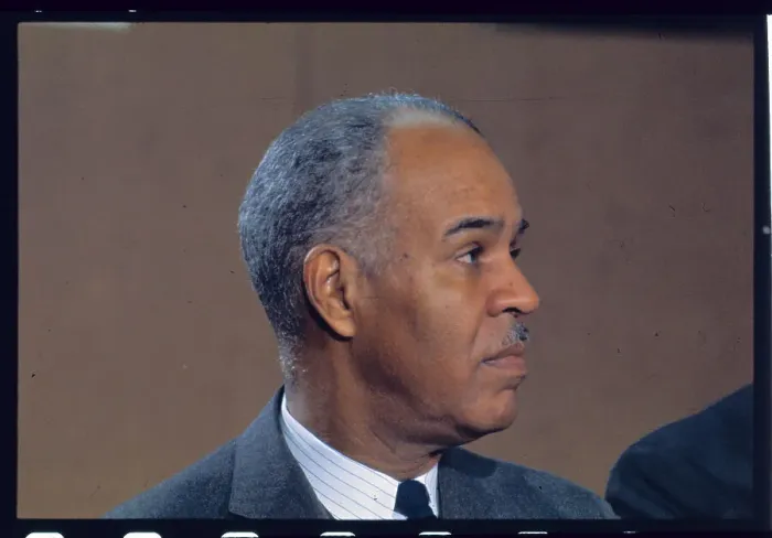 Framed Print : Roy Wilkins Meeting in Press Conference Framed Print : Roy Wilkins Meeting in Press Conference