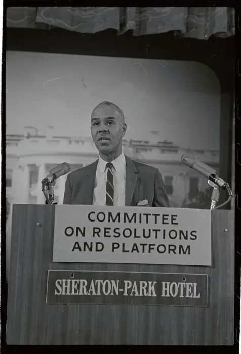 Framed Print : Roy Wilkins Speaking Behind Podium Framed Print : Roy Wilkins Speaking Behind Podium