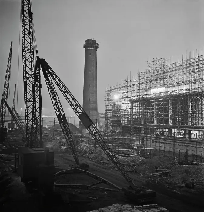 Framed Print : Royal Festival Hall Under Construction Framed Print : Royal Festival Hall Under Construction