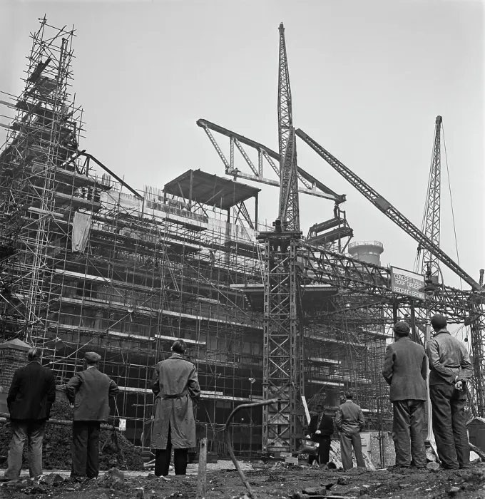 Framed Print : Royal Festival Hall Under Construction Framed Print : Royal Festival Hall Under Construction