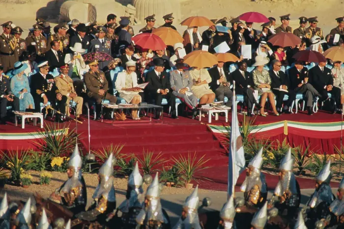 Framed Print : Royal Leaders Attending Outdoor Function Framed Print : Royal Leaders Attending Outdoor Function
