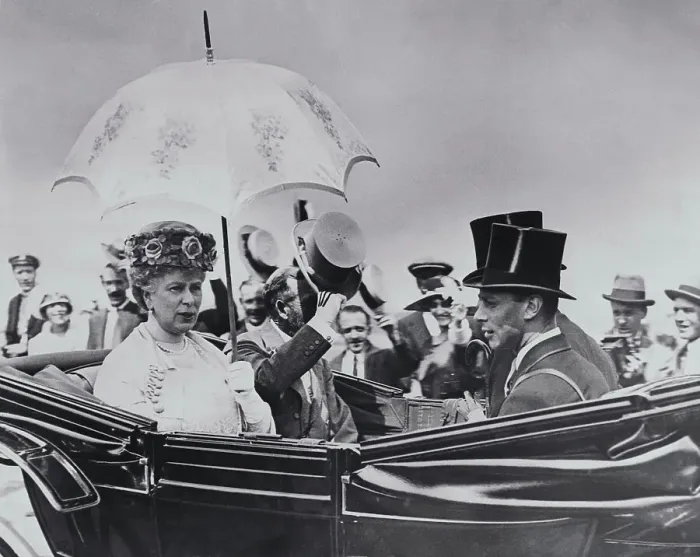 Framed Print : Royal Members Riding in Car Framed Print : Royal Members Riding in Car