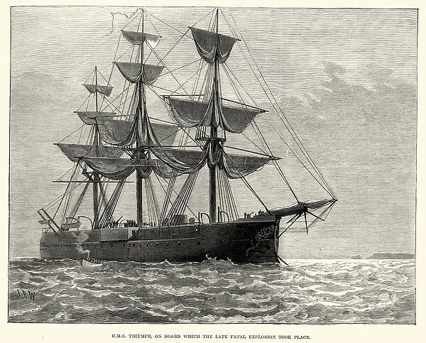 Royal Navy Warship HMS Triumph (1870)