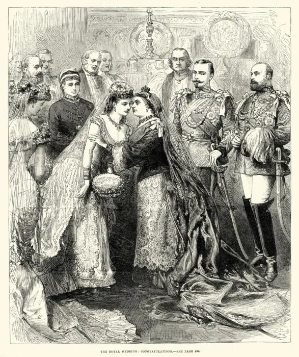 Framed Print : Royal Wedding of Prince Leopold and Princess Helena 1882 Framed Print : Royal Wedding of Prince Leopold and Princess Helena 1882