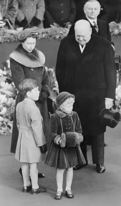 Framed Print : Royals Waiting for the Queen Mother Framed Print : Royals Waiting for the Queen Mother