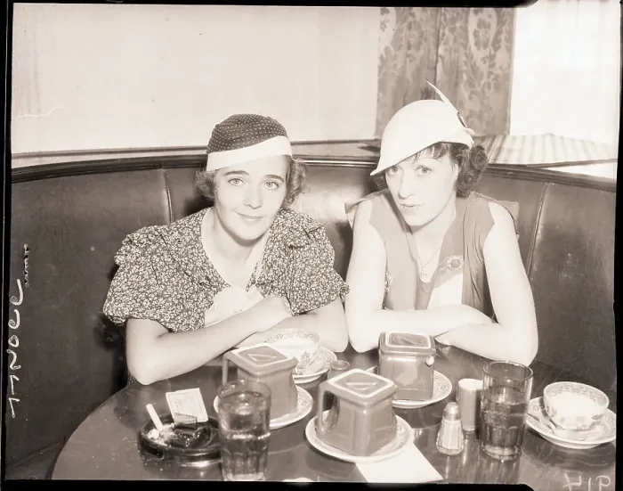Framed Print : Ruby Keeler and Evelyn Martin at Cafe Framed Print : Ruby Keeler and Evelyn Martin at Cafe