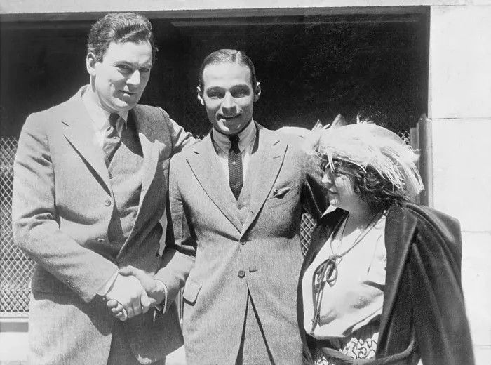 Framed Print : Rudolph Valentino After Being Released on Bail