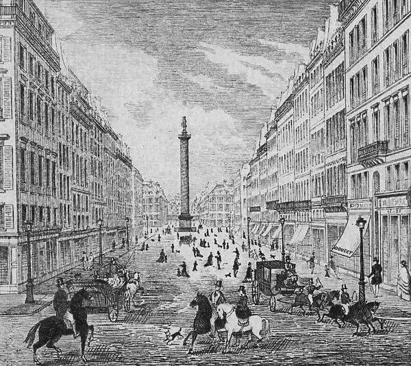 Rue De La Paix. The Rue de la Paix in Paris, with the Place Vendome Column at the end