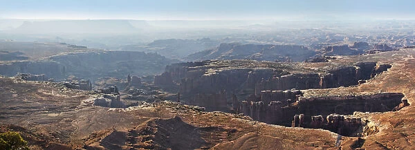 Rugged canyons of White Rim and The Maze, Island in the Sky plateau, Canyonlands National Park, near Moab, Utah, United States