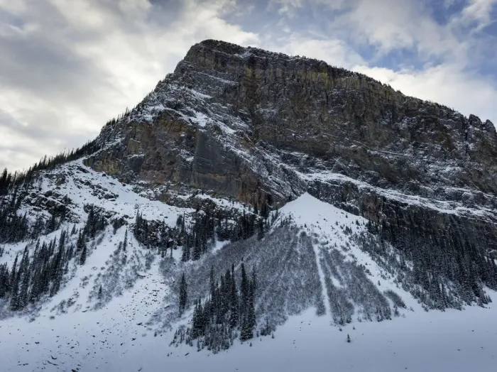 Framed Print : Rugged mountain with snow in winter Framed Print : Rugged mountain with snow in winter
