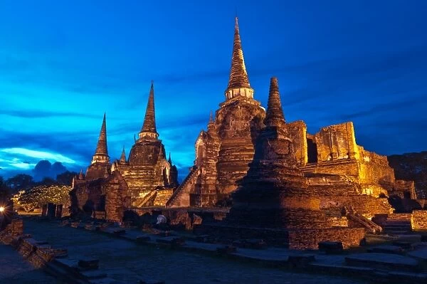 The ruin pagoda in Ayutthaya ancient city
