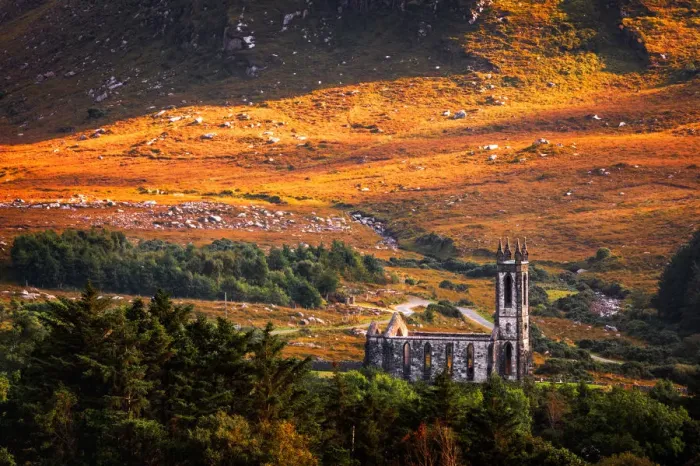 Framed Print : Ruined Church, Poison Glen, County Donegal, Ireland Framed Print : Ruined Church, Poison Glen, County Donegal, Ireland