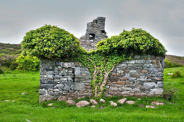 Ruined house at Doolin County Clare Ireland